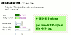 QrONE CSS Designer 編集画面