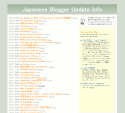 Japanese Blogger Update Info