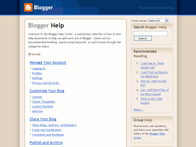 Blogger Help Old